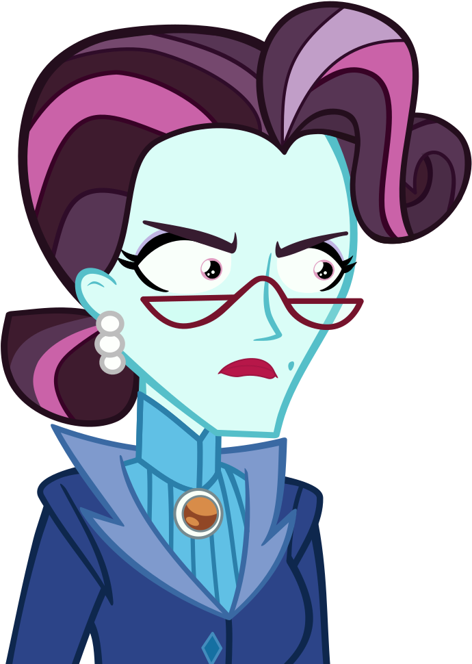 Angry, Artist Needed, Equestria Girls, Glare, Principal - Principal Cinch Clipart (744x1038), Png Download