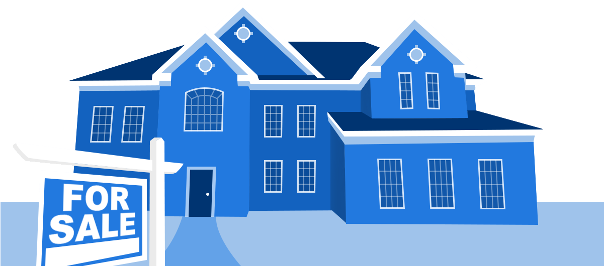House For Sale Sign Clipart (1200x575), Png Download