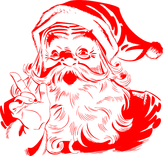 The Perfect Man, The Perfect Woman, And Santa Claus - Santa Claus Black And White Clipart (640x612), Png Download