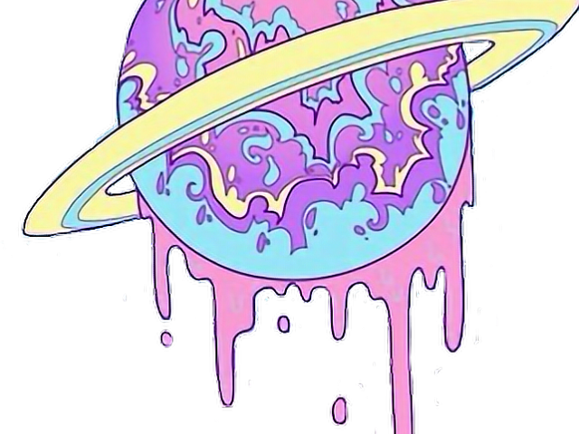 Pastel Clipart Saturn - Pastel Space Sticker - Png Download (640x480), Png Download