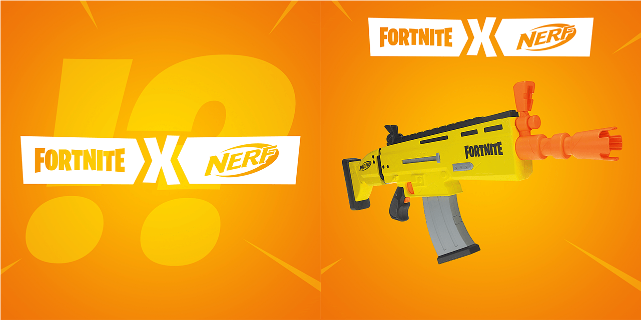 Nerf And Fortnite Clipart (1280x720), Png Download