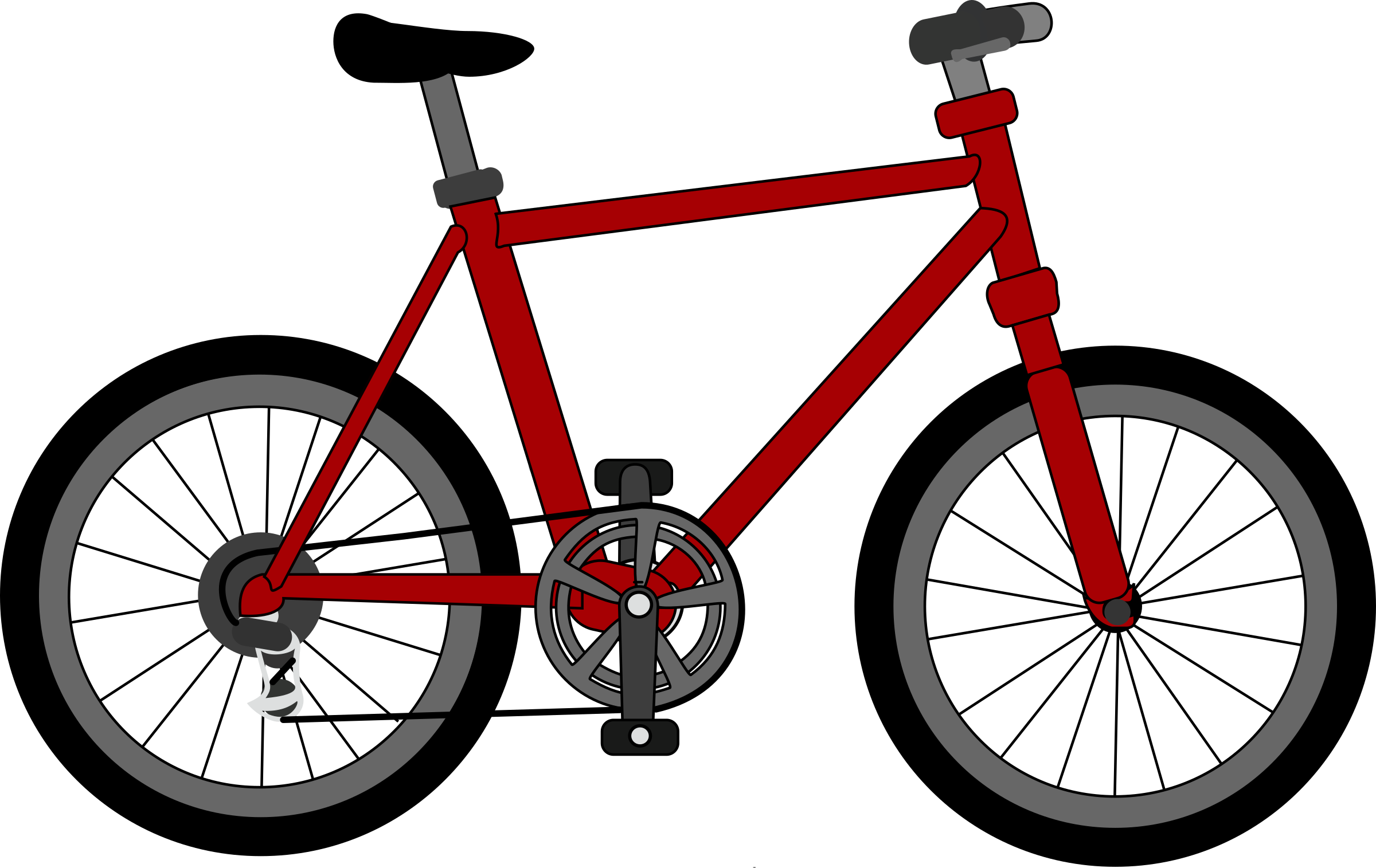 Big Image - Bicycle Clipart - Png Download (2400x1515), Png Download