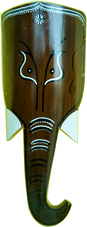 Dark Brown Bamboo Elephant Head - King Cobra Clipart (1000x1000), Png Download