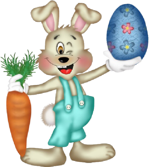 Cute Easter Bunny Cartoon Images - Easter Bunny Without Background Clipart (600x600), Png Download