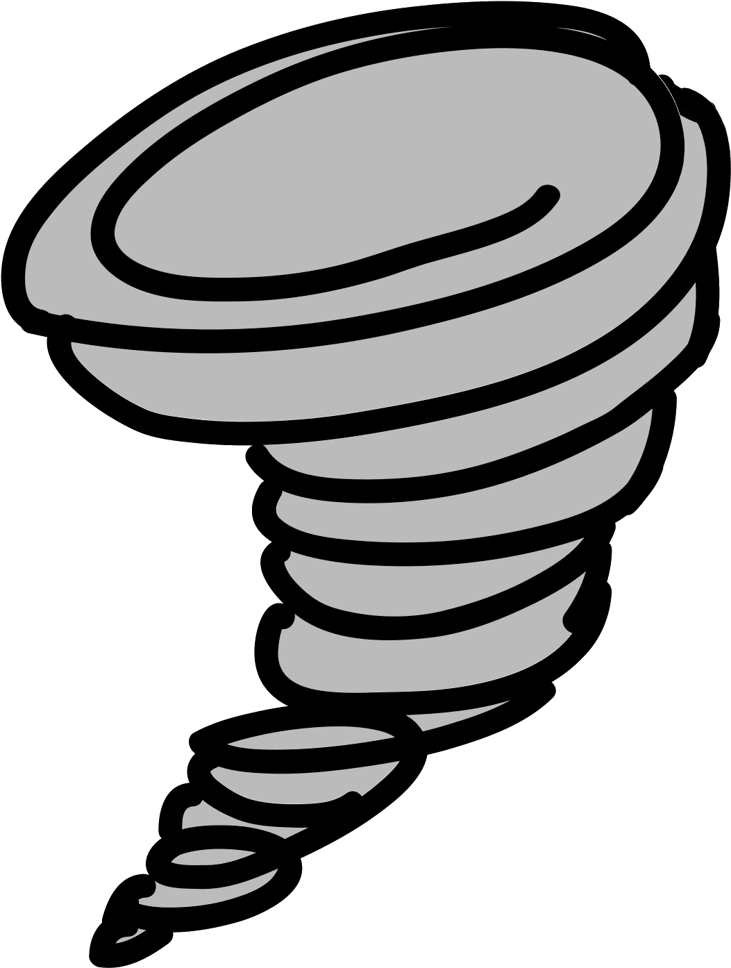 A Drawing Indicating A Tornado Clipart (1053x1394), Png Download