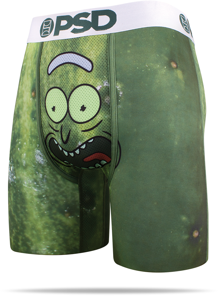 Rick & Morty Pickle Rick Men's Boxer Brief Clipart (711x966), Png Download