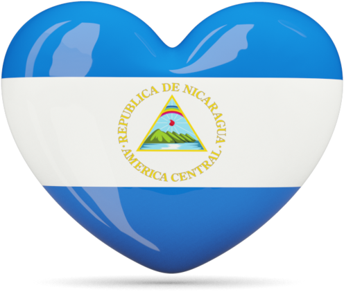 Download Flag Icon Of Nicaragua - Nicaragua Heart Clipart (640x480), Png Download