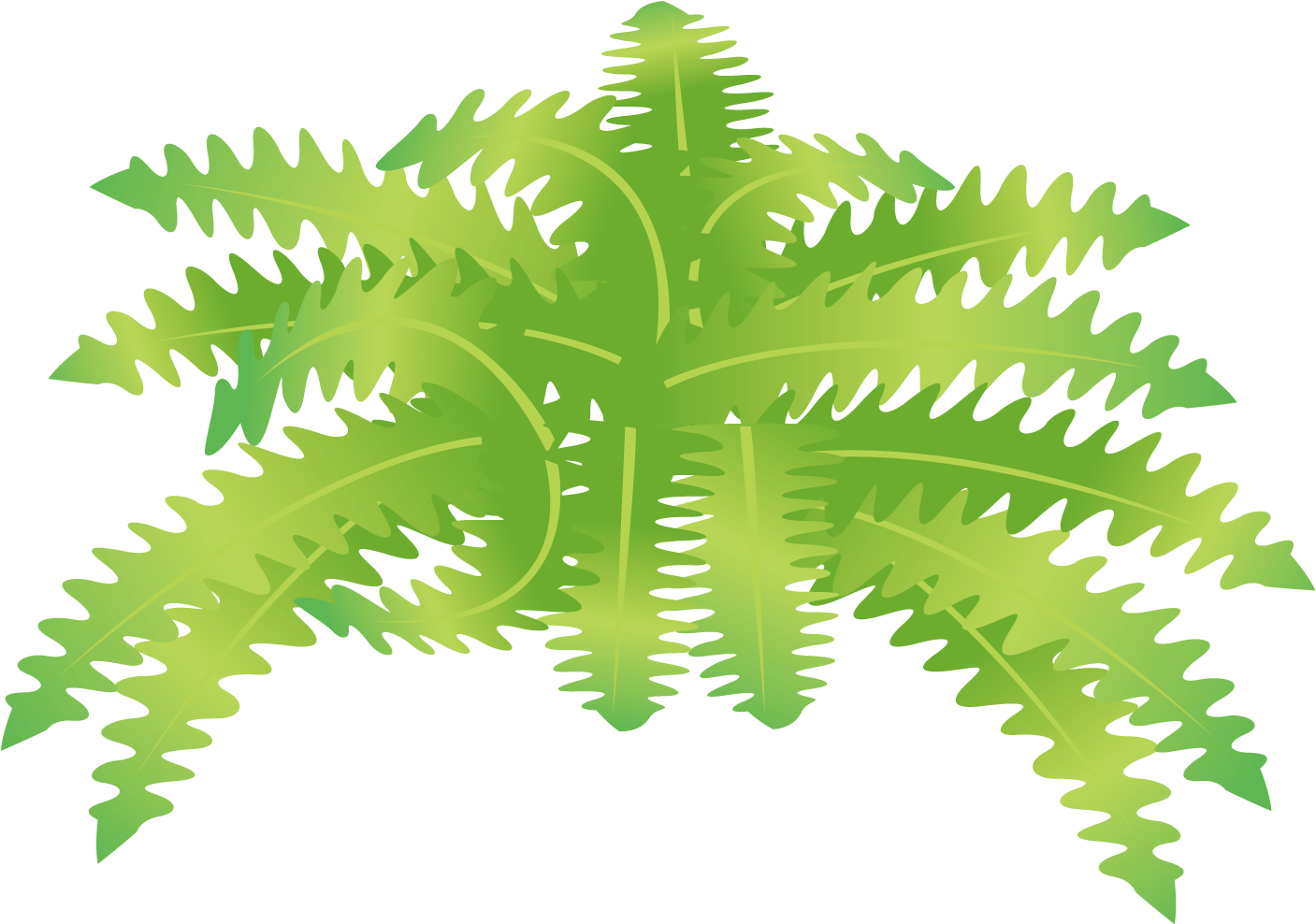 Green Lush Zigzag Leaves Transprent Png Free - Bosch Multi Material Saw Blades Clipart (1501x1501), Png Download