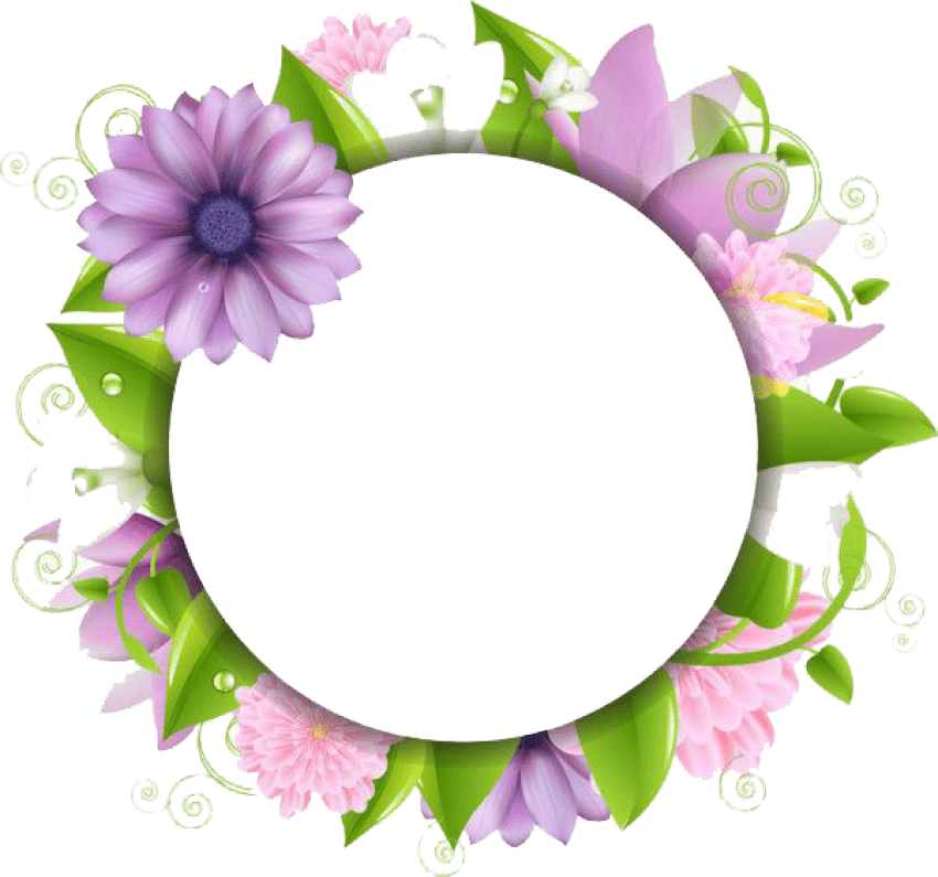 Free Png Flowers Borders Png - Border Flowers Png Hd Clipart (850x795), Png Download