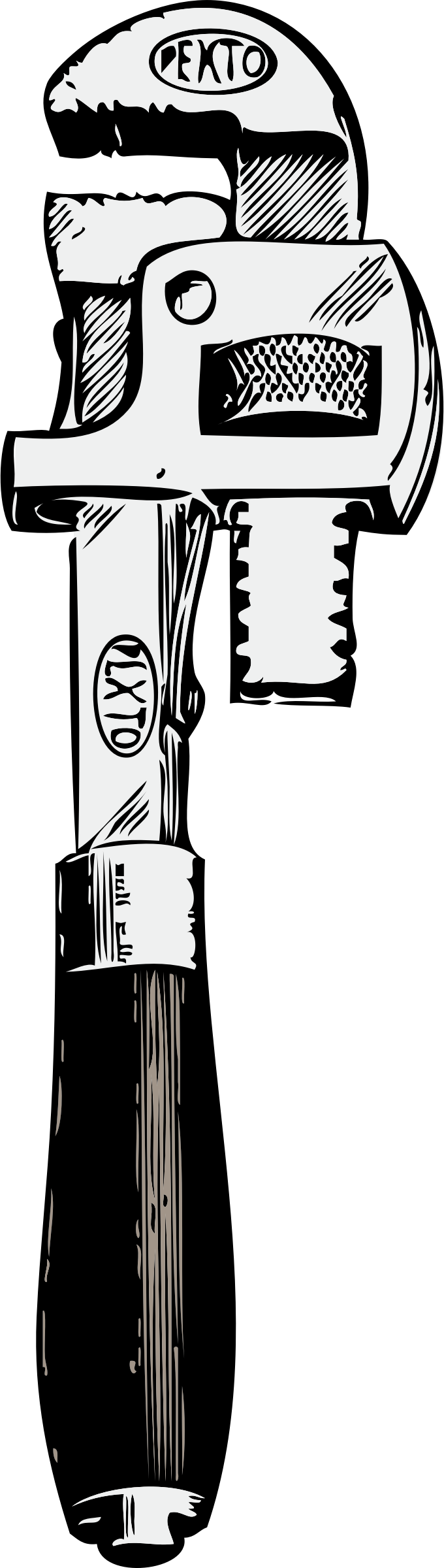 Big Image Png - Pipe Wrench Clipart Transparent Png (680x2400), Png Download