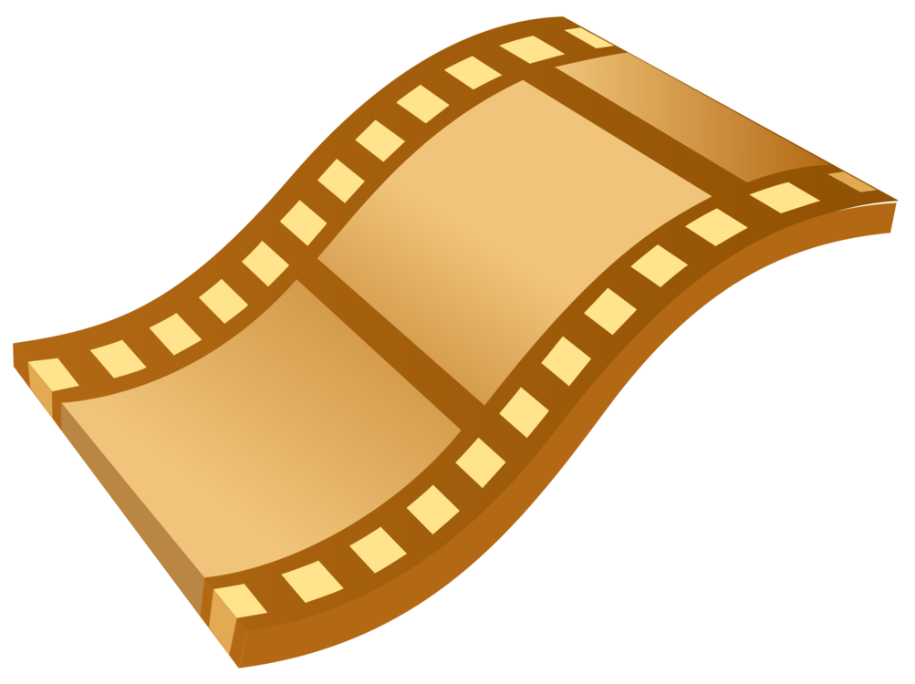 Filmstrip Cinema Art Videotape - Golden Film Strip Png Clipart (1003x750), Png Download