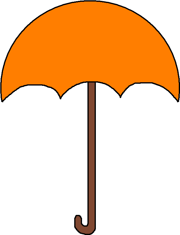 Graphics By Ruth - Umbrella Orange Clipart - Png Download (617x807), Png Download
