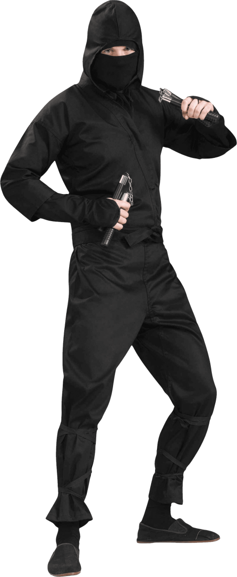 Download Ninja Png Images Background - Ninja Costume Adults Clipart (480x1169), Png Download