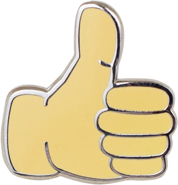 Thumbs Up Emoji Pin Clipart (570x595), Png Download