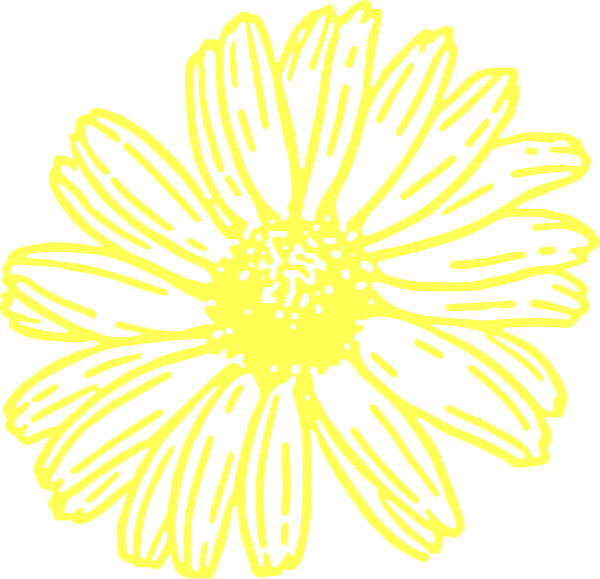 Yellow Daisy Svg Clip Arts 600 X 579 Px - Png Download (600x579), Png Download