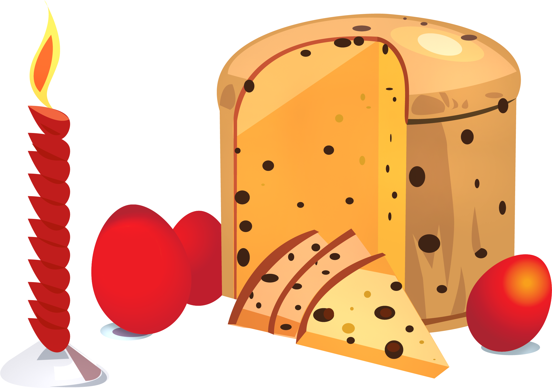 Easter Bread With Eggs Png Clipart Picture - Easter Bread Clipart Transparent Png (2359x1642), Png Download