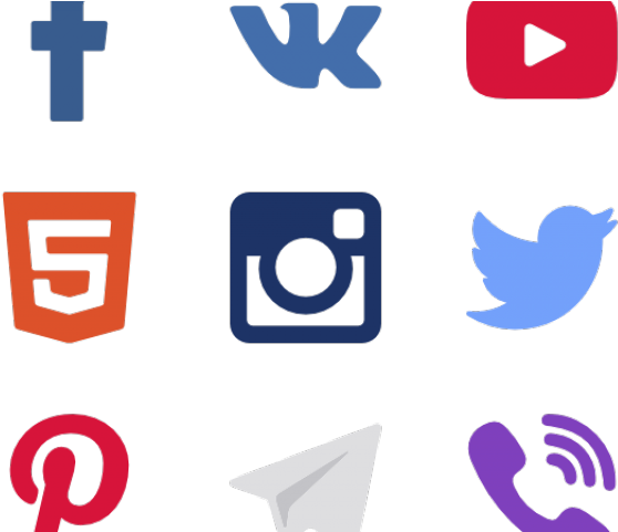 Social Media Icons Clipart Transparent Background - Social Media Logos Transparent - Png Download (640x480), Png Download