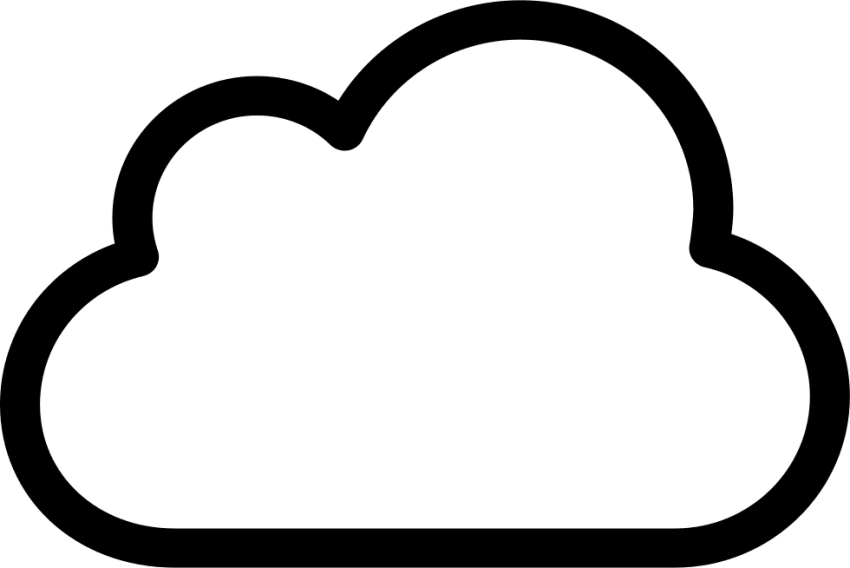 Free Png Download White Cloud Symbol Png Png Images - Graphic Cloud Png White Clipart (850x568), Png Download