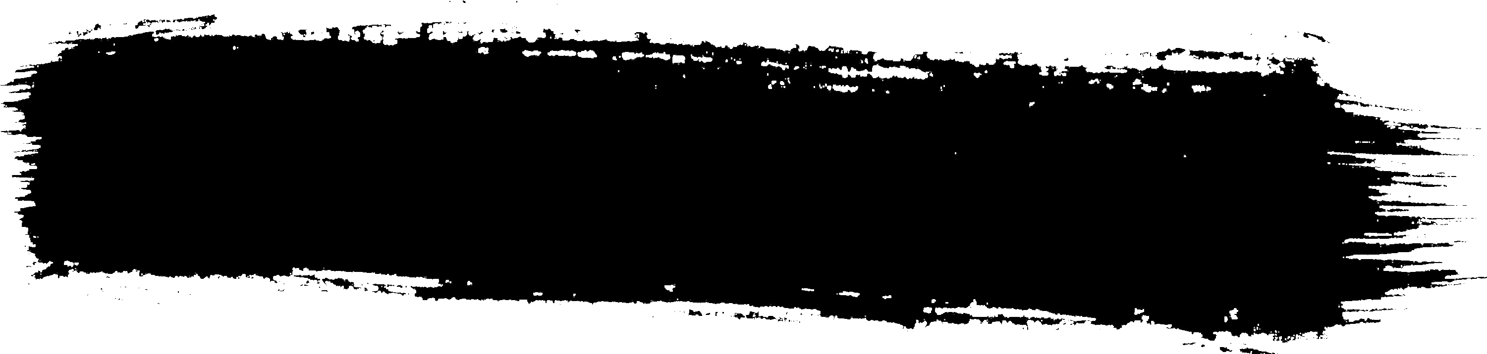 Free Download - Transparent Black Brush Stroke Clipart (3179x836), Png Download