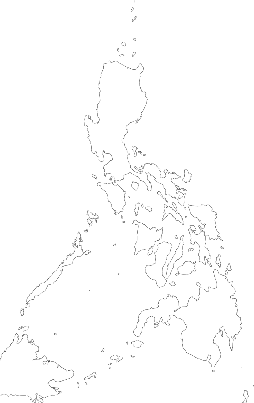 Click To View The Full-size Image - Black Philippine Map Png Clipart (1000x1600), Png Download
