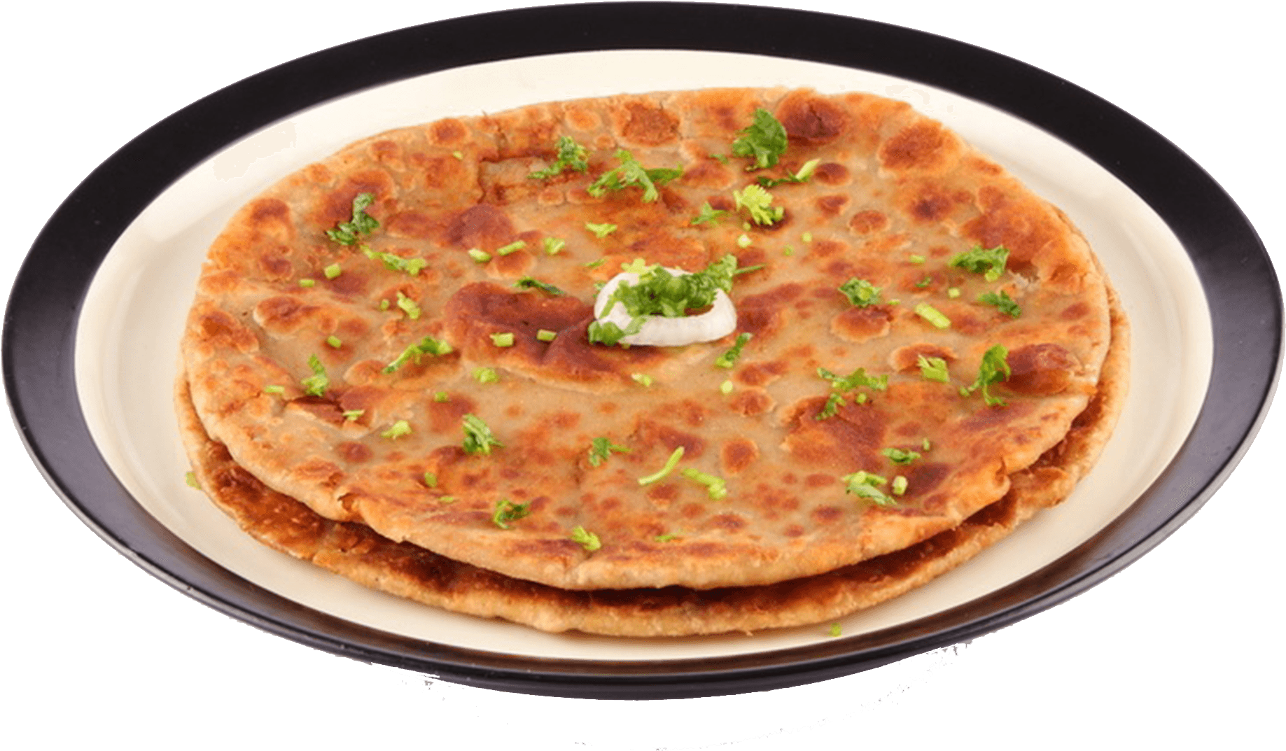 Paratha With Plate , Png Download Clipart (1837x1073), Png Download
