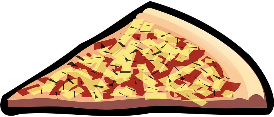 Pizza, Food, Slice, Cheese, Italian, Fast Food - Pizza Slice Clip Art - Png Download (961x413), Png Download