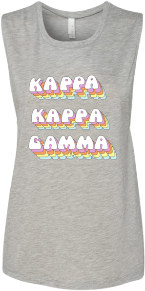 Kappa Kappa Gamma Groovy - Active Tank Clipart (600x600), Png Download