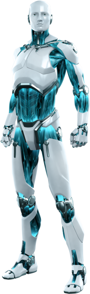 Robot Png Pic - Eset Robot Clipart (410x1024), Png Download