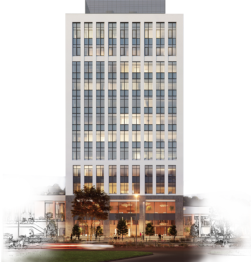 Office Building Png - Commercial Building Png Clipart (837x873), Png Download