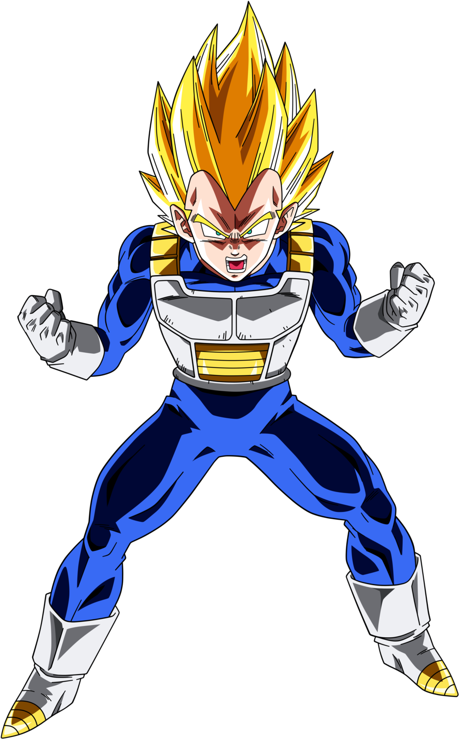 473kib, 1024x1512, Vegeta Ssj By Maffo1989-d8gpwpg Clipart (898x1445), Png Download