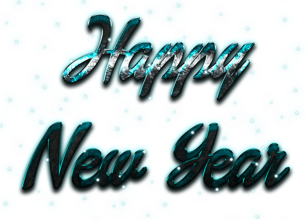 Happy New Year Letter Png Image - Calligraphy Clipart (1018x715), Png Download
