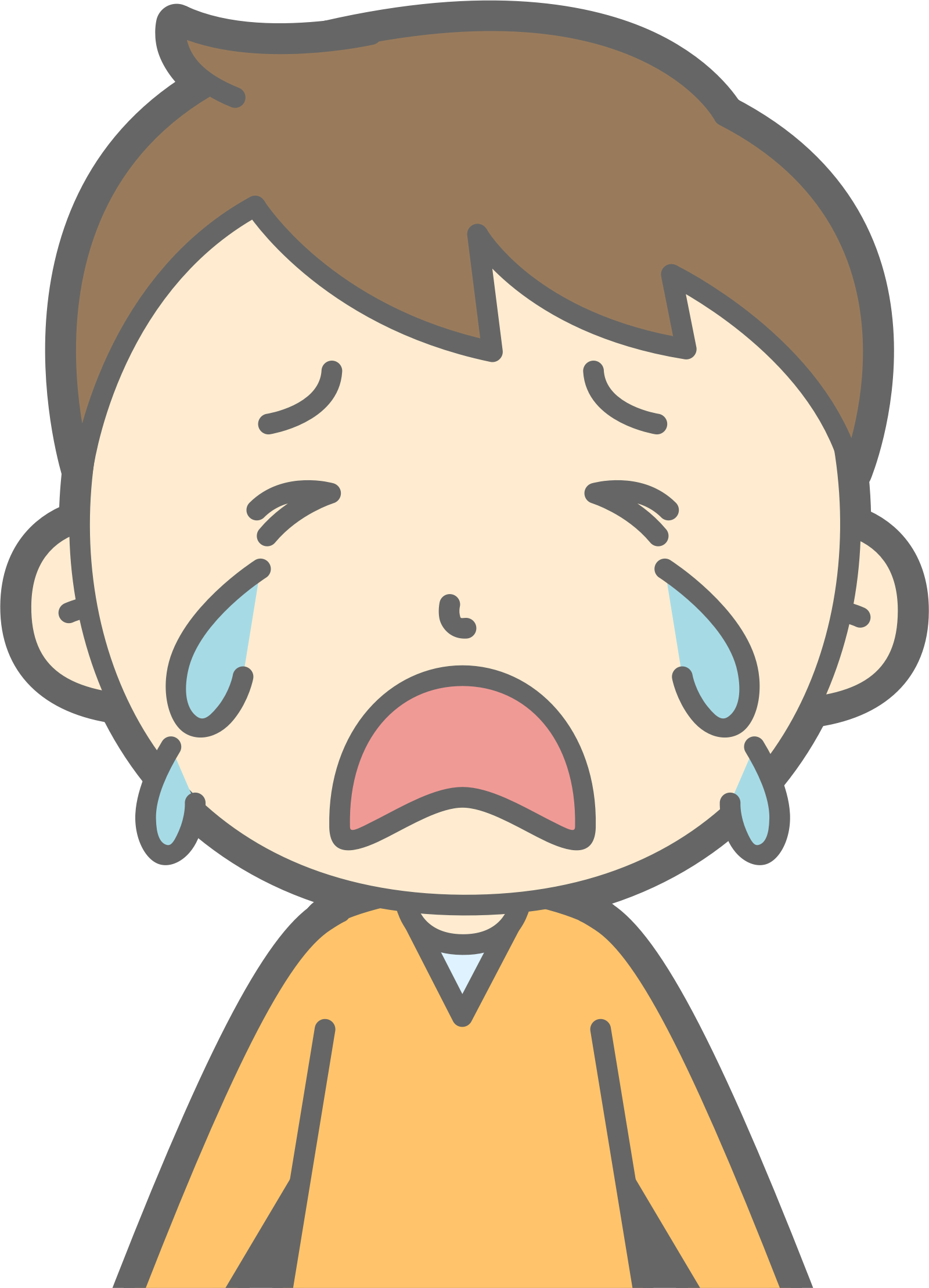 Clipart Free Download Male Big Image Png - Crying Boy Clipart Transparent Png (1600x2218), Png Download