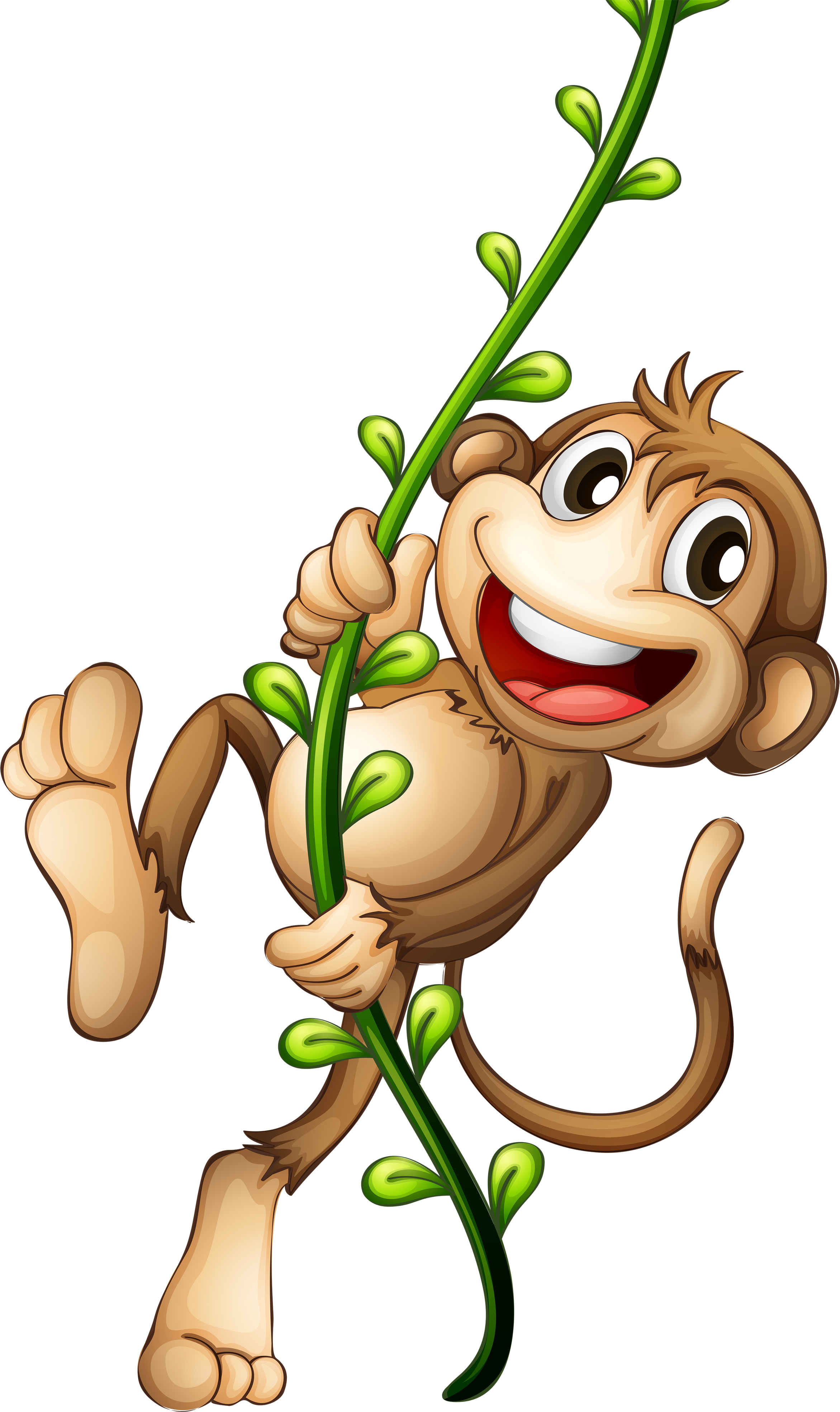 Cartoon Monkey Png Download Free Clipart - Animated Monkeys Png Transparent Png (2343x3936), Png Download