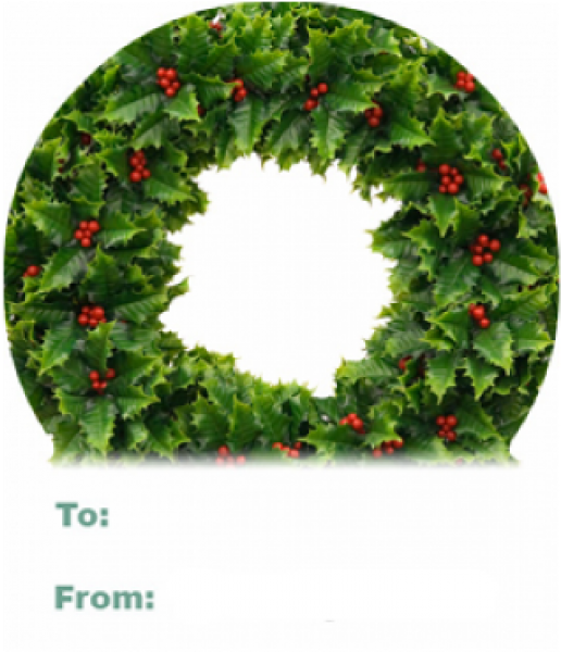 Christmas Wreath - Wreath Clipart (600x600), Png Download