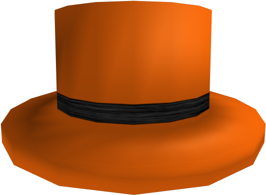 Black Banded Orange Top Hat - Cowboy Hat Clipart (675x615), Png Download