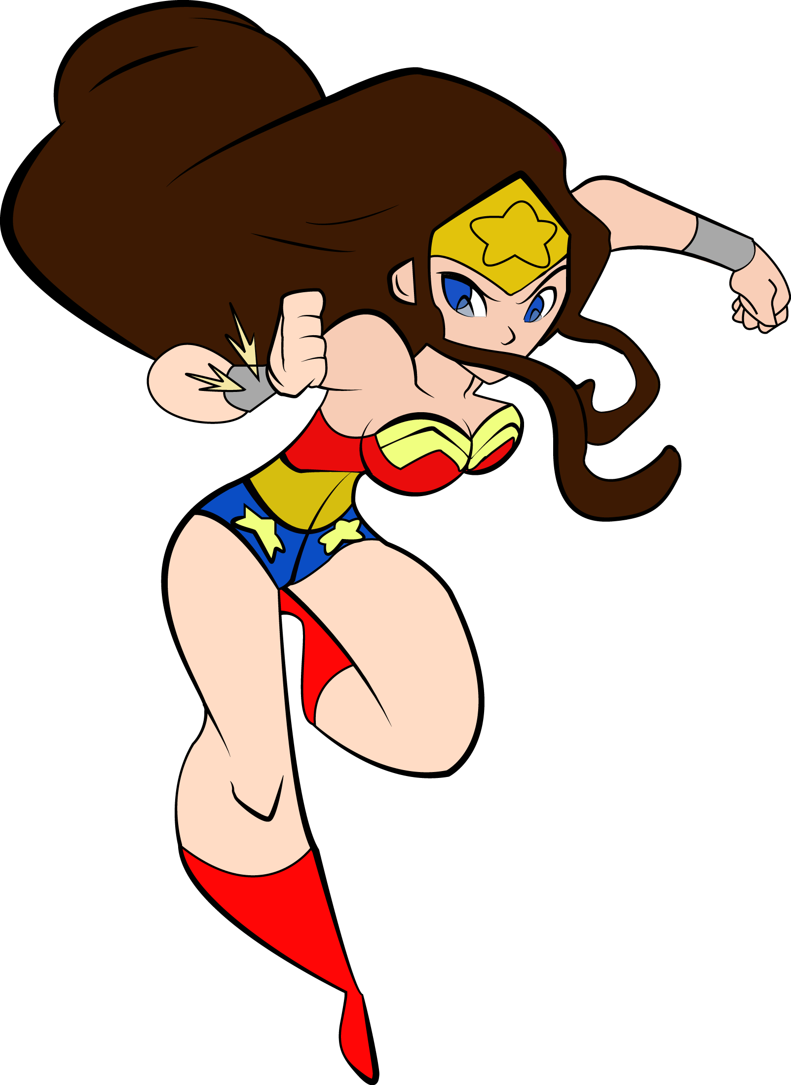 Wonder Woman By Lemongue Wonder Woman By Lemongue - Wonder Woman Vector Png Clipart (1603x2198), Png Download