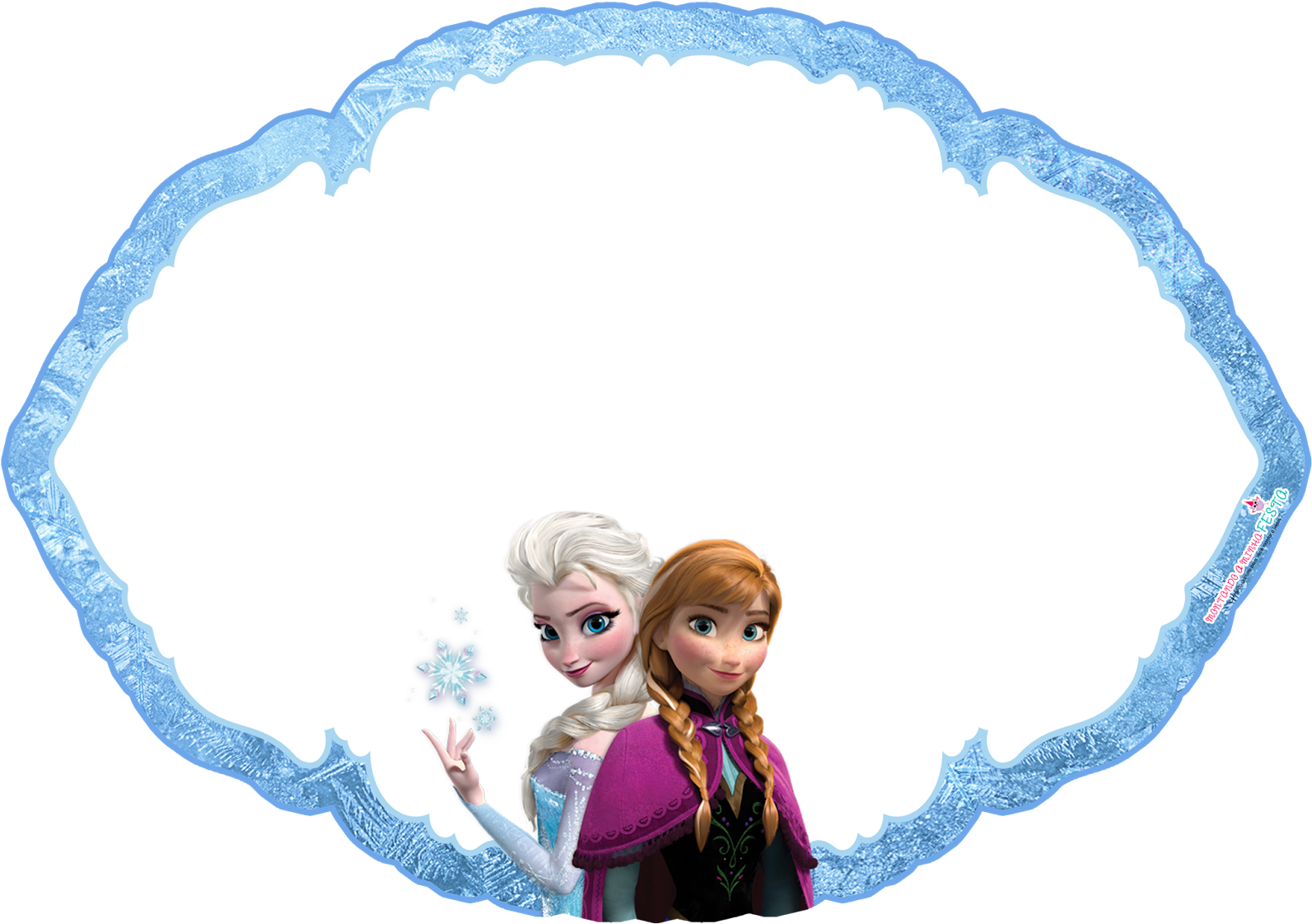 Montando A Minha Festa Plaquinhas Divertidas Disney - Imagen Sin Fondo De Frozen Clipart (1600x1131), Png Download