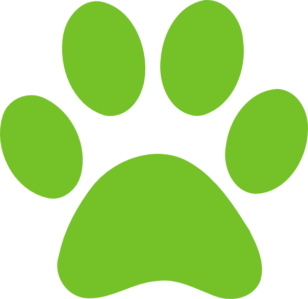 Pawprint Png - Dog Paw Prints Color Clipart (600x583), Png Download