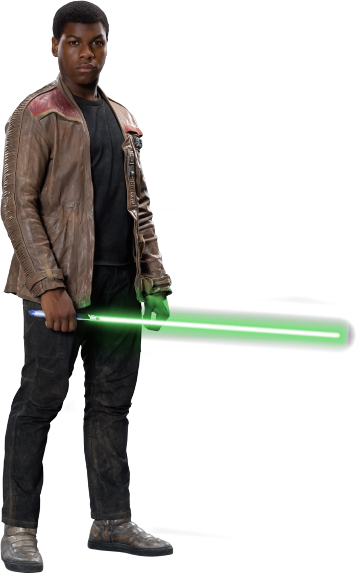 Green Lightsaber Png - Finn Star Wars Png Clipart (713x1119), Png Download