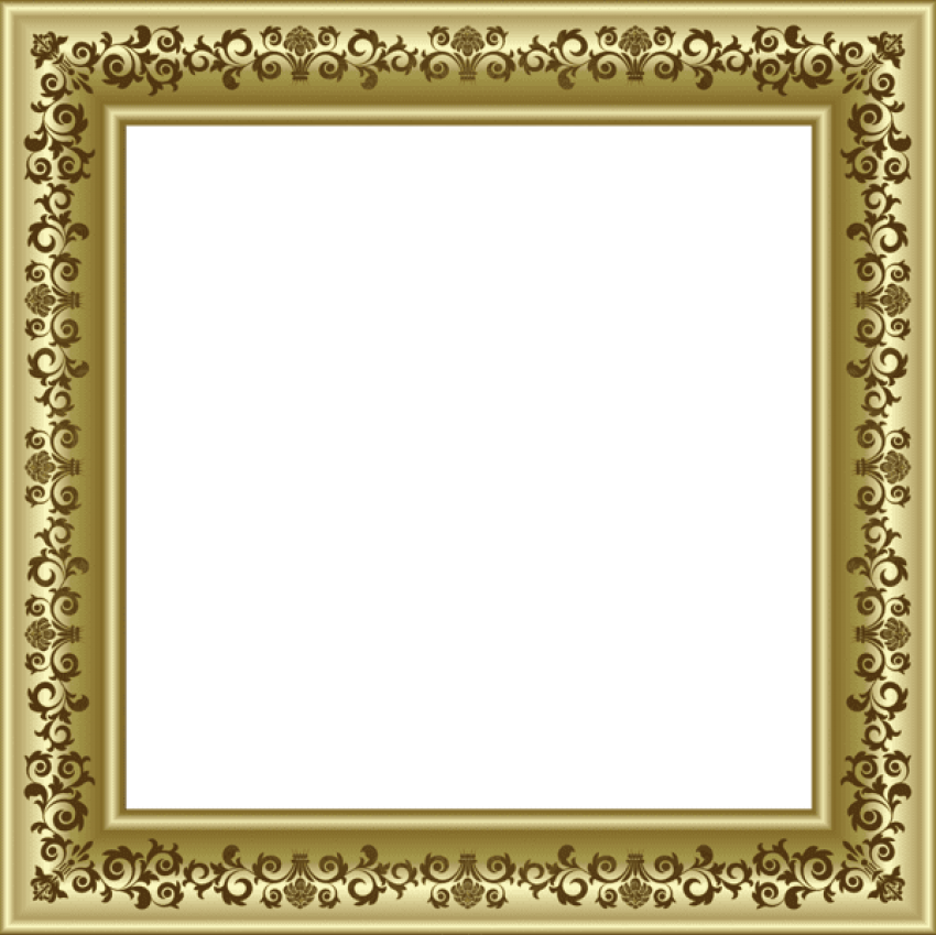 Free Png Best Stock Photos Gold Photo Frame Png With - Frames Psd Files Free Download Clipart (850x849), Png Download