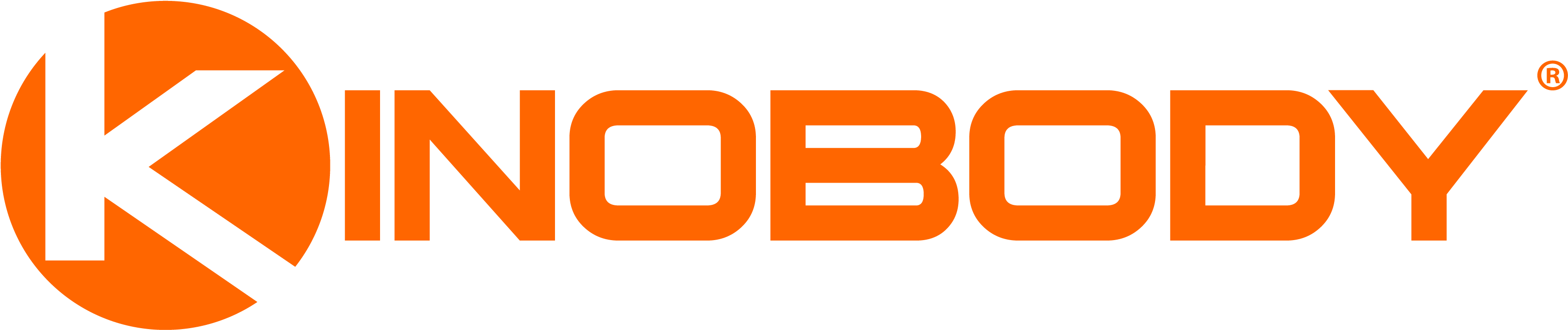 Kinobody Logo Tm 01 Orange - Graphic Design Clipart (3434x766), Png Download