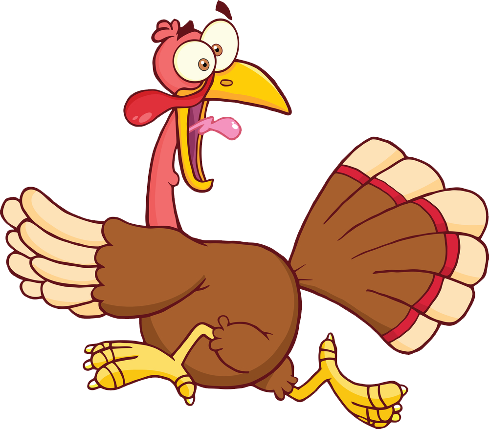 Spend $125 Or More & Receive A Free Turkey - Funny Cartoon Turkey Clipart (1000x878), Png Download