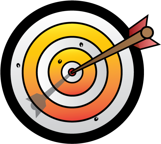 Archery Hit The Target - Target Clipart - Png Download (612x553), Png Download