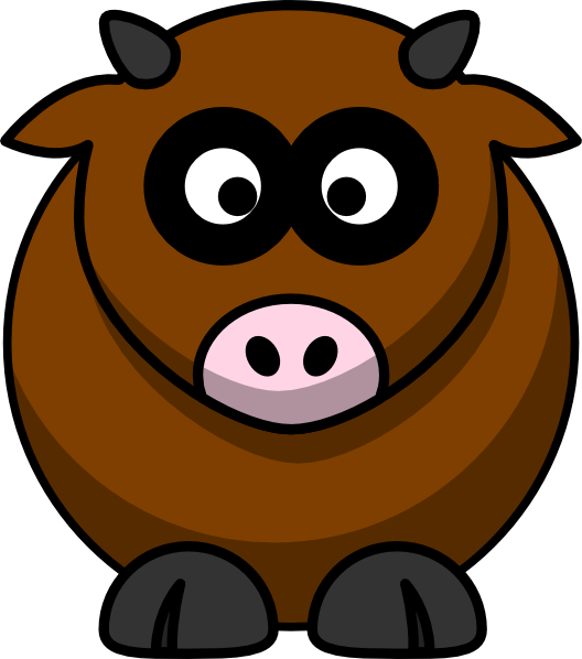 Brown Cow Svg Clip Arts 528 X 598 Px - Png Download (528x598), Png Download