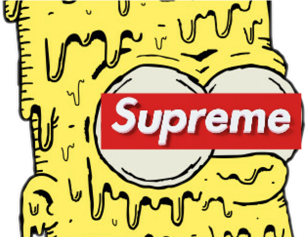 Drawn Logo Supreme - Supreme Wallpaper Bart Simpson Clipart (640x480), Png Download