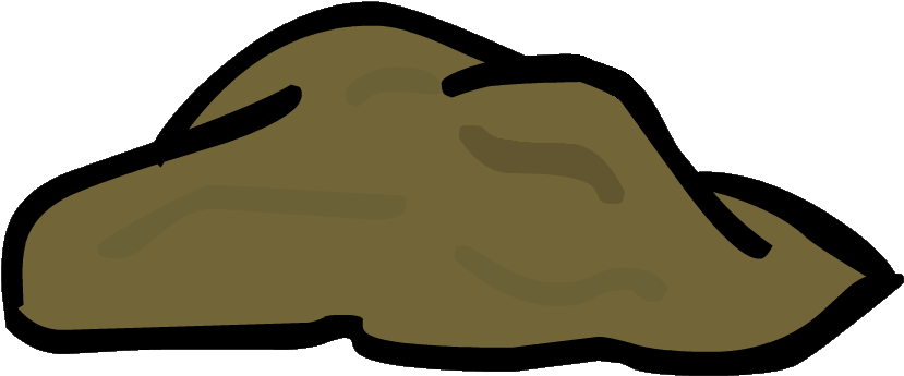 Picture Transparent Dirt Pile Clipart - Dirt Mound Clipart - Png Download (865x364), Png Download