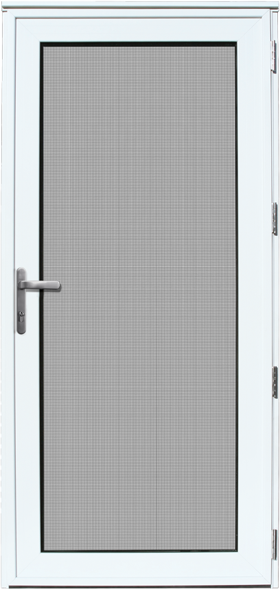 Meshtec Storm Door - White Security Screen Door Clipart (426x900), Png Download
