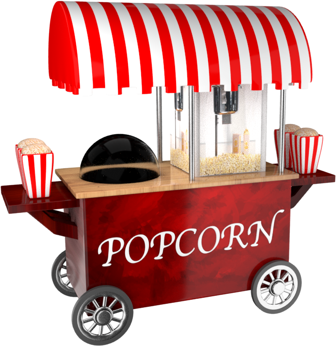 Popcorn Stall Clipart (1280x720), Png Download