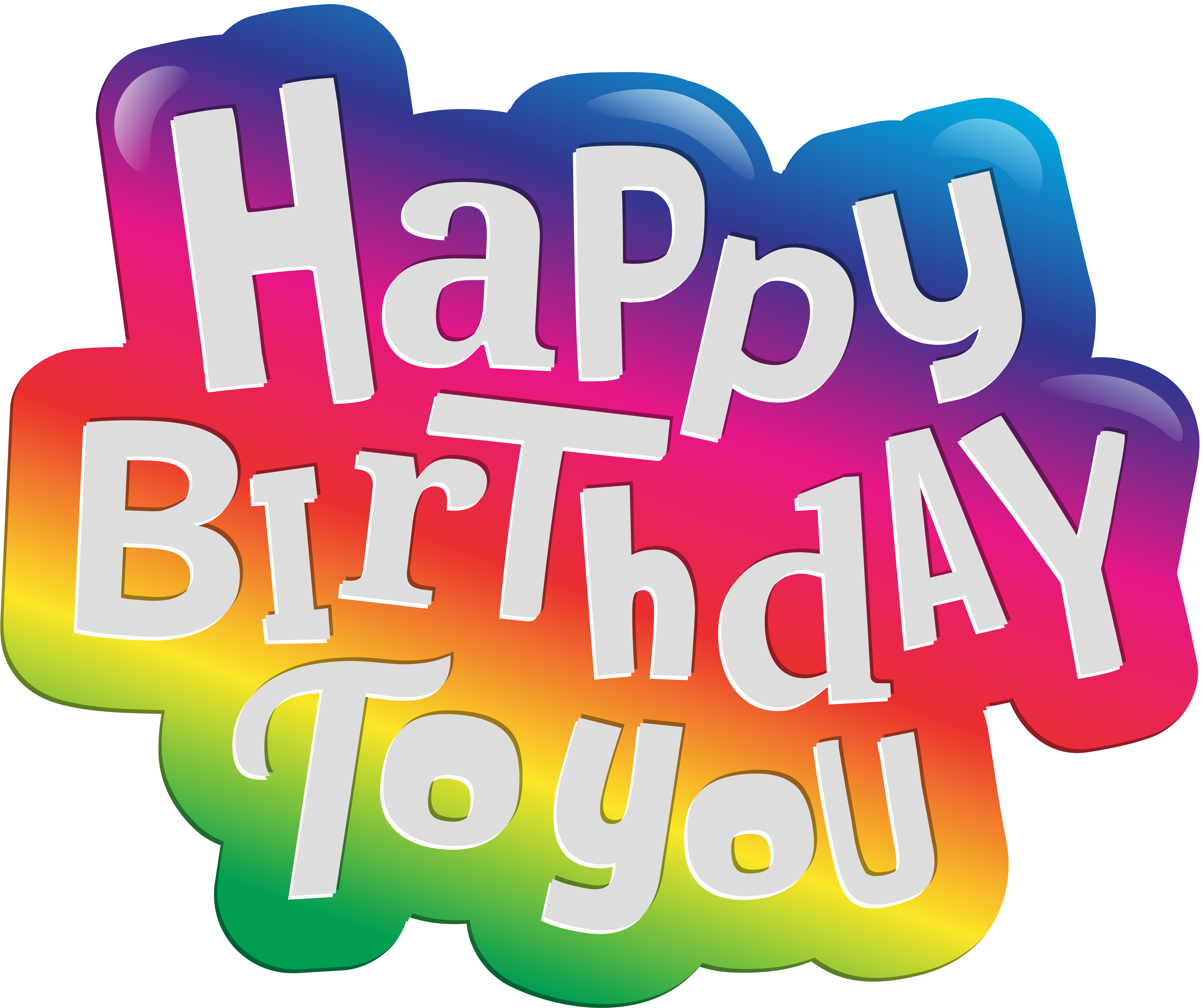 Happy Birthday To You Clip Art Png Image Transparent Png (8000x6674), Png Download