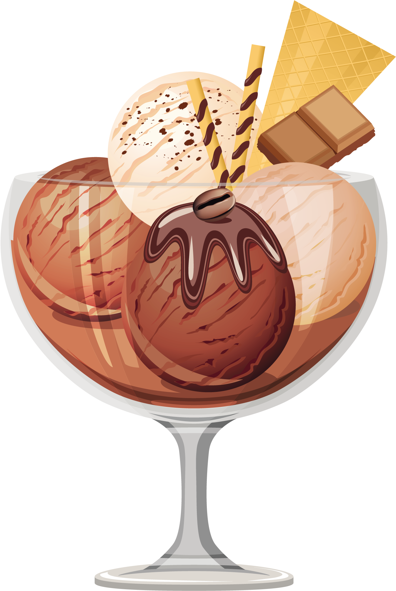Transparent Chocolate Ice Cream Sundae Picture Clipart (1346x2009), Png Download